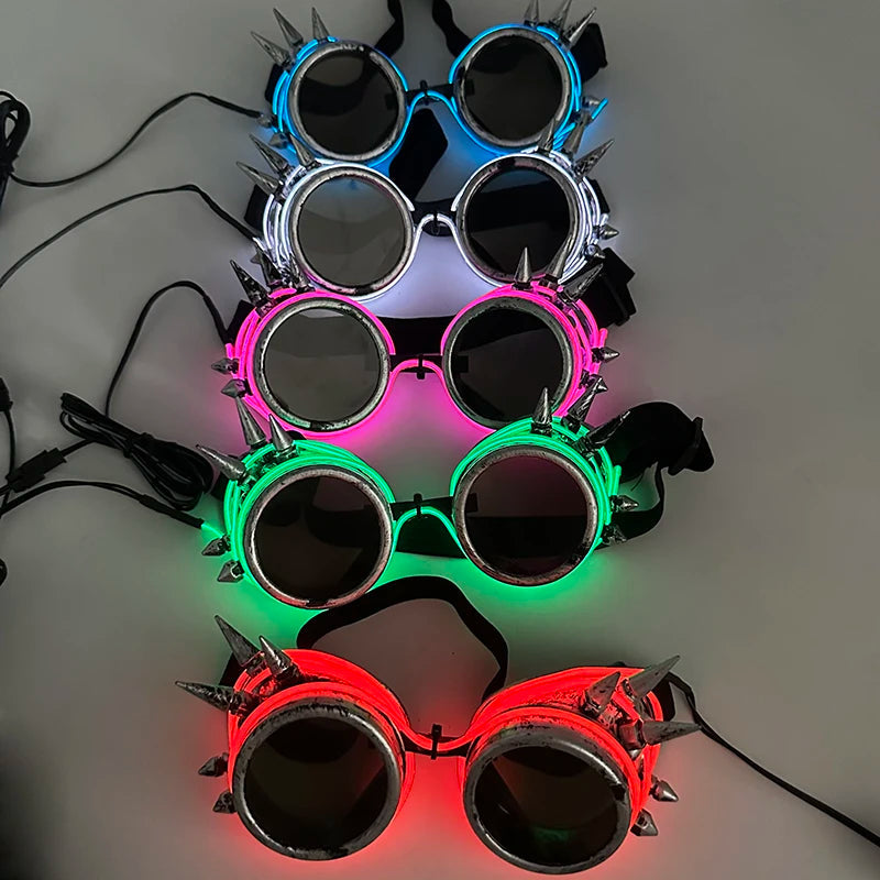 1PC Light Up LED Glasses Glow Sunglasses EL Wire Neon Glasses Glow in The Dark Party Supplies Neon Party Favors for Kids Adults