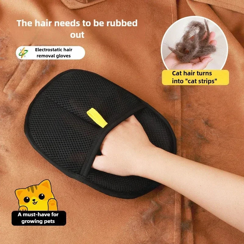 Efficient Pet Hair Cleaning Gloves Depilation Brushing Tools For Dog Cat Grooming Soft Brush Removes Hair From Sofa Carpet