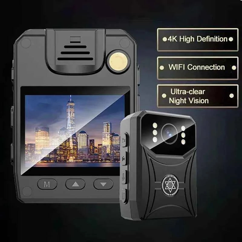 Portable Body Camera with 2-Inch Screen and Recording Options