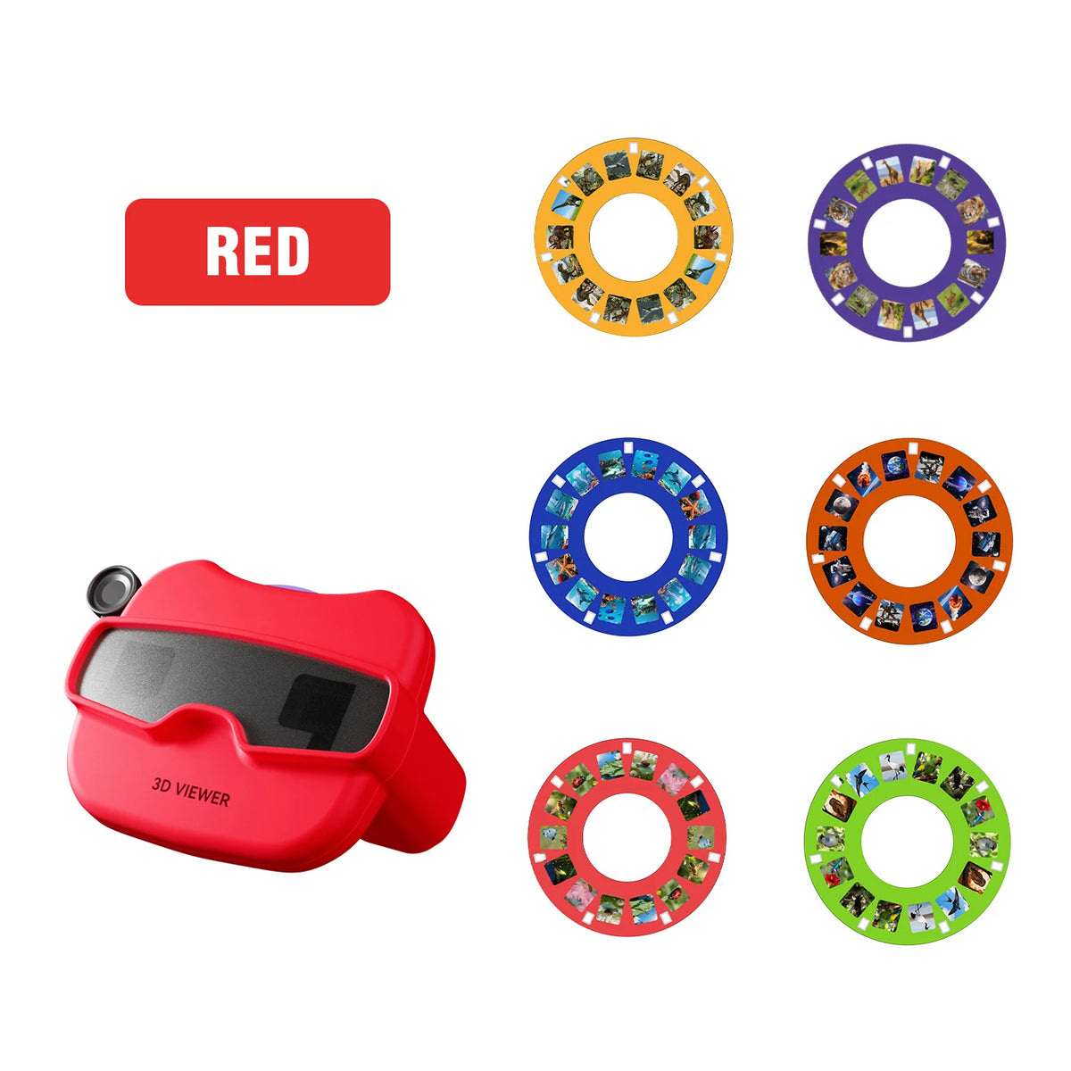 3D-stereoskooppinen kelakatselulaite kuudella kelalla
