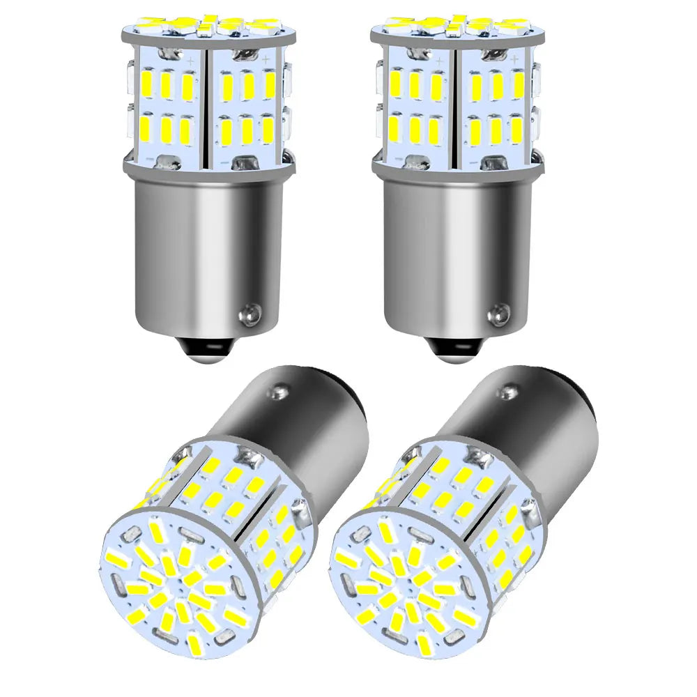 2/4/6/10PCS Ultra Bright P2MAX LED Bulbs 1156 BA15S S25 G18 P21W 1157 BAY15d P21/5W 12V White Car Brake Reverse Fog Drive Lights