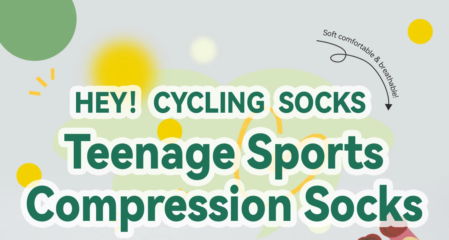 Breathable Compression Cycling Socks with Non-Slip Grip (2 Pairs)