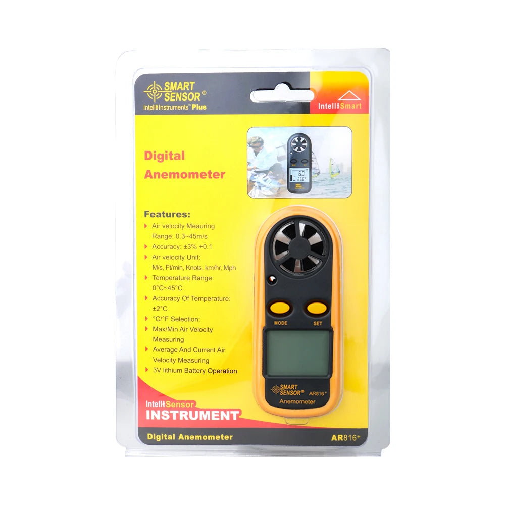 AR816+ Wind Speed and Temperature Meter