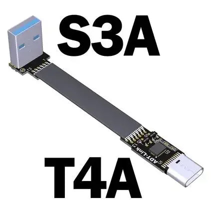 Cable de extensión plano tipo cinta USB 3.1, USB-C / USB-A