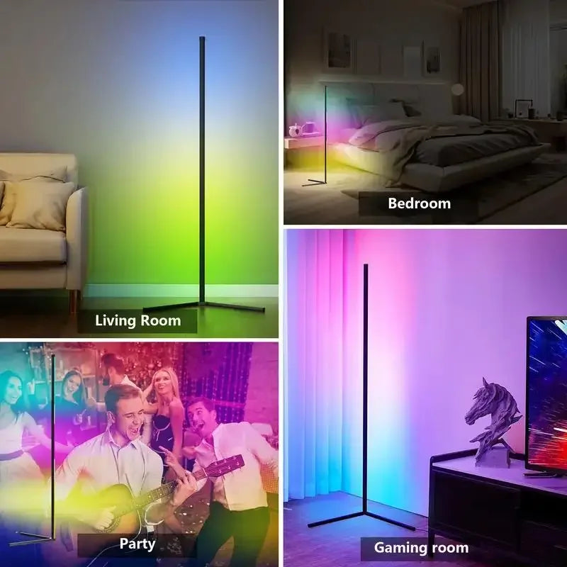 RGB-hjørnelampe, 40 cm eller 155 cm
