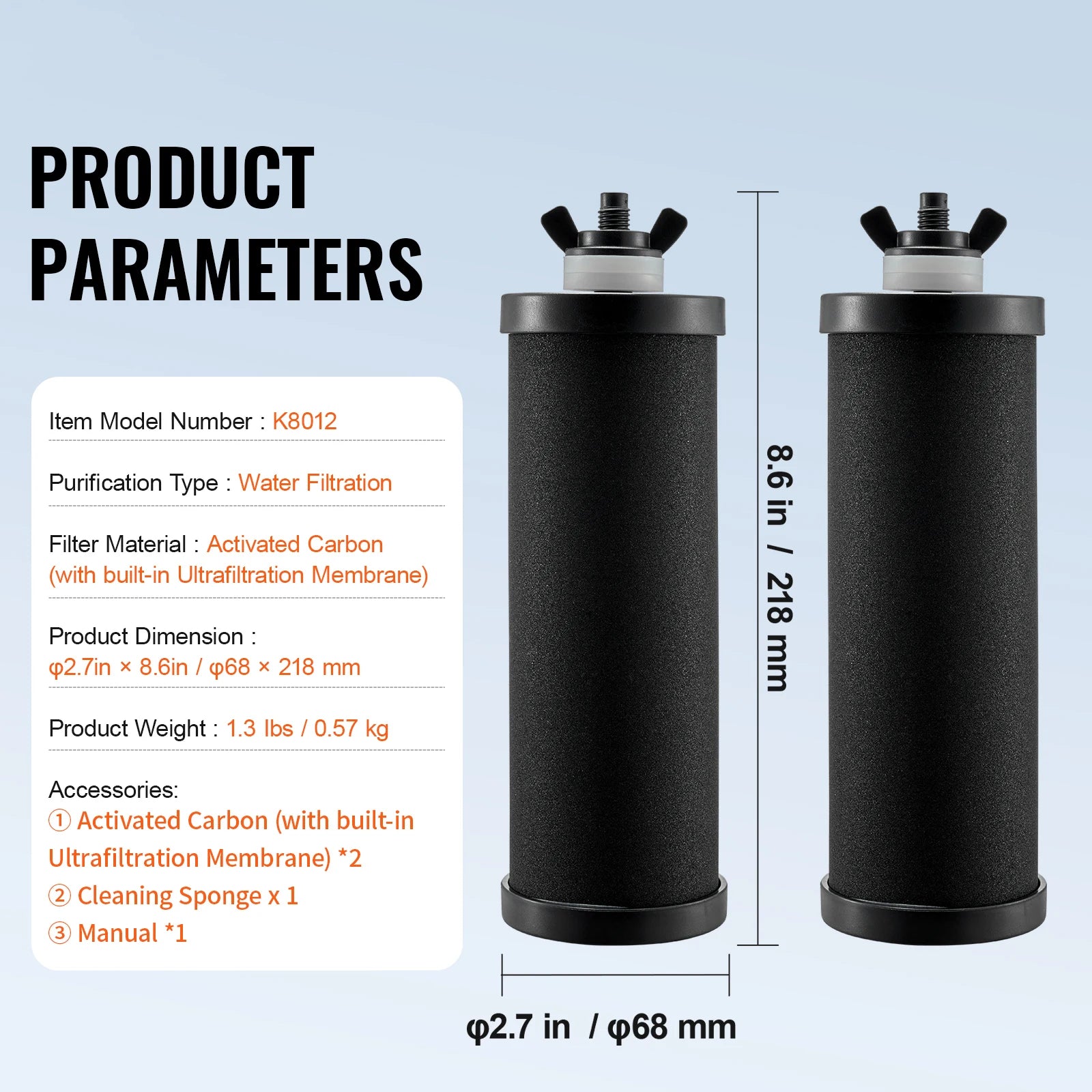Gravity Water Filter Replacement Elements – 7000 Gallon Capacity