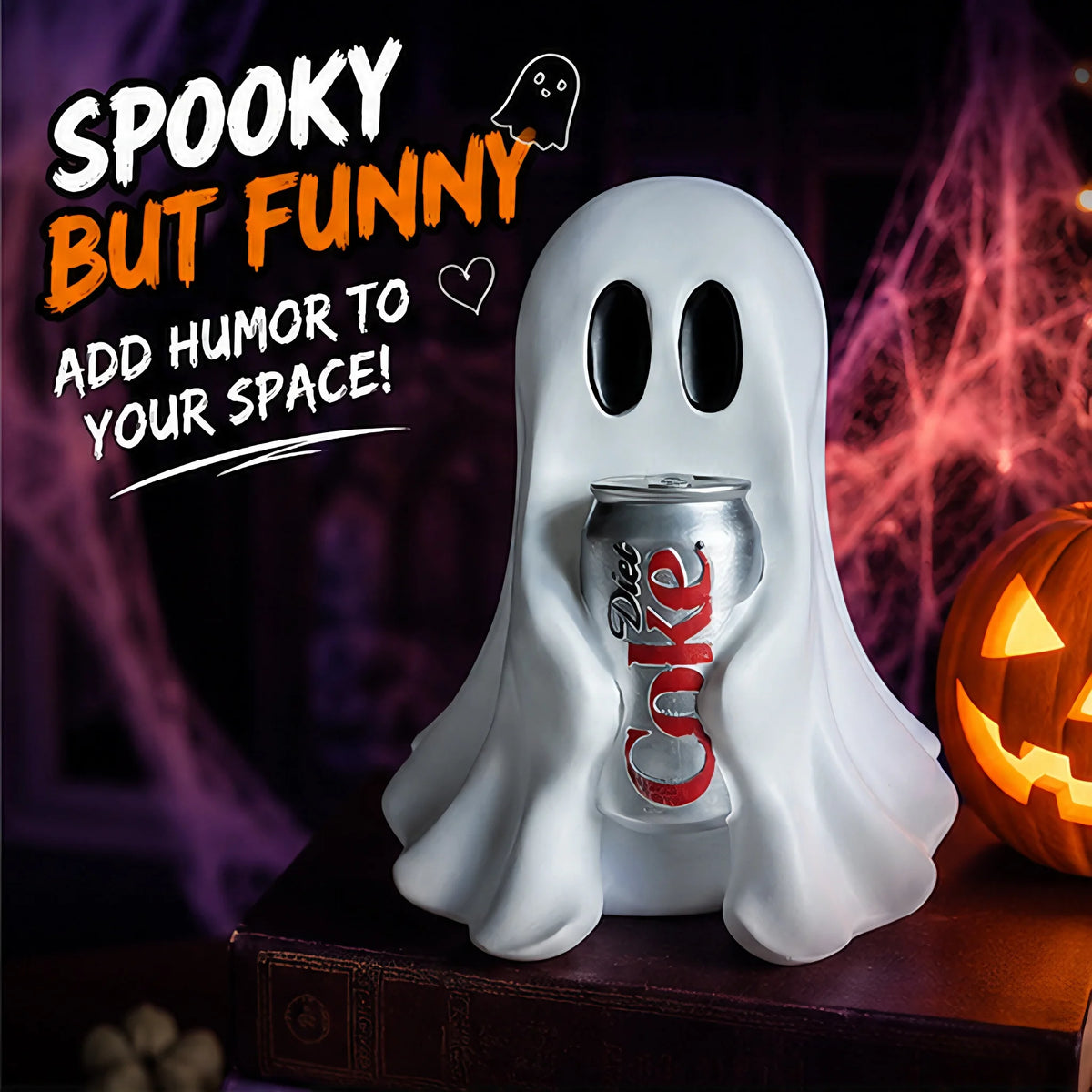 Ghost Soda Can Holder Resin Ornament
