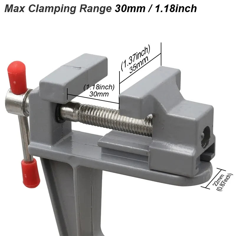 Mini Table-Clamp Bench Vise, 25mm Jaw Opening