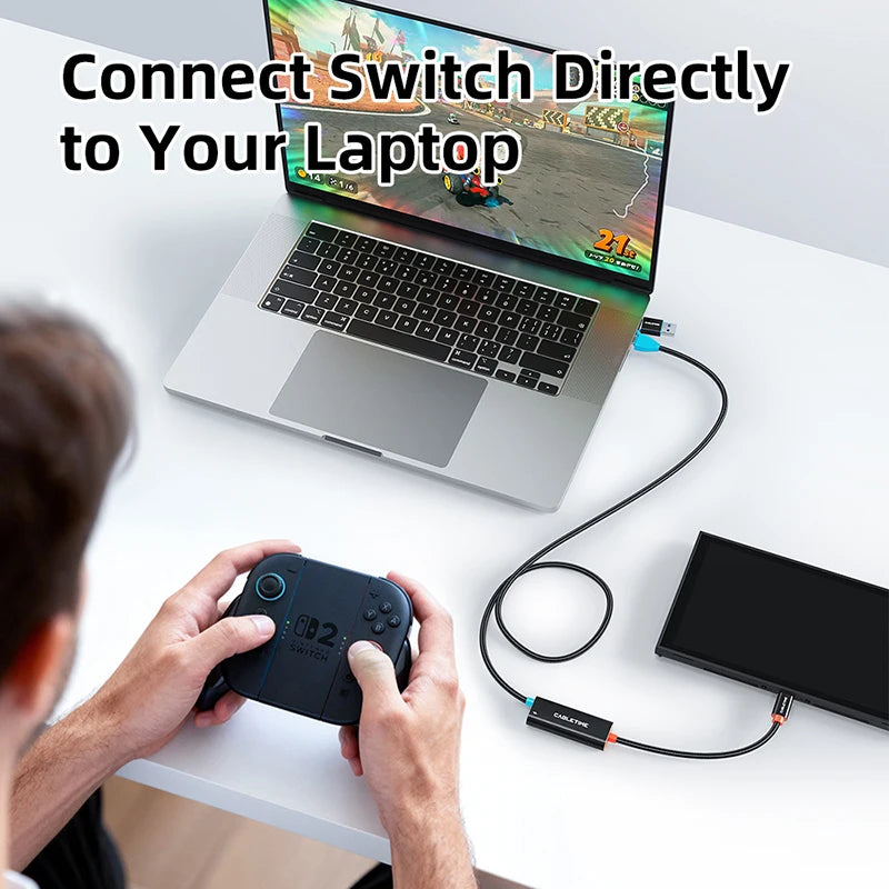 Cabo de captura e carregamento CABLETIME USB-A/USB-C para USB-C