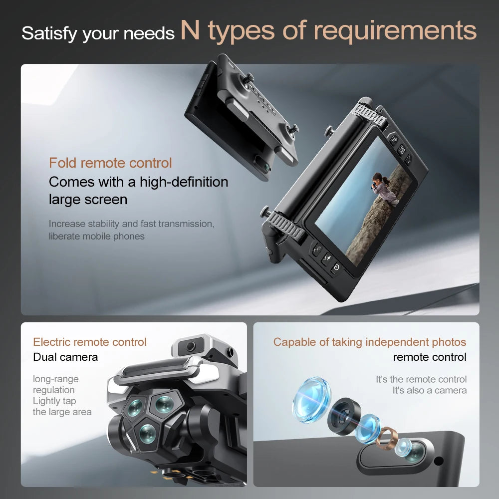 2025 New M66 Drone HD Folding Remote Control With Camera And Screen 5G FPV Camera Quadcopter Brushless Motor RC Quadcopter