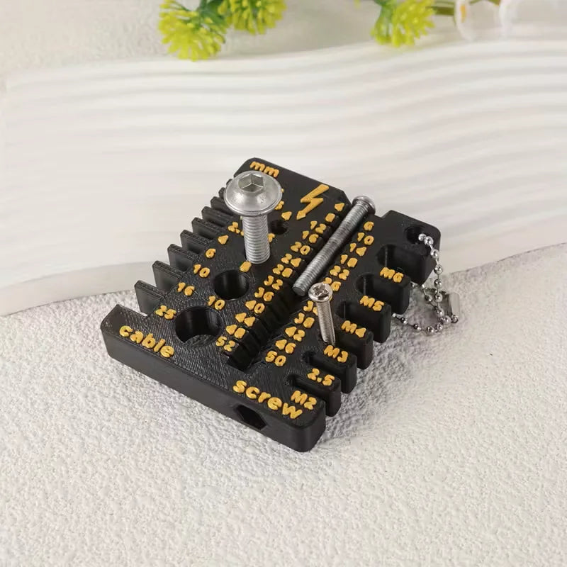 Double-Sided Wire and Screw Size Gauge