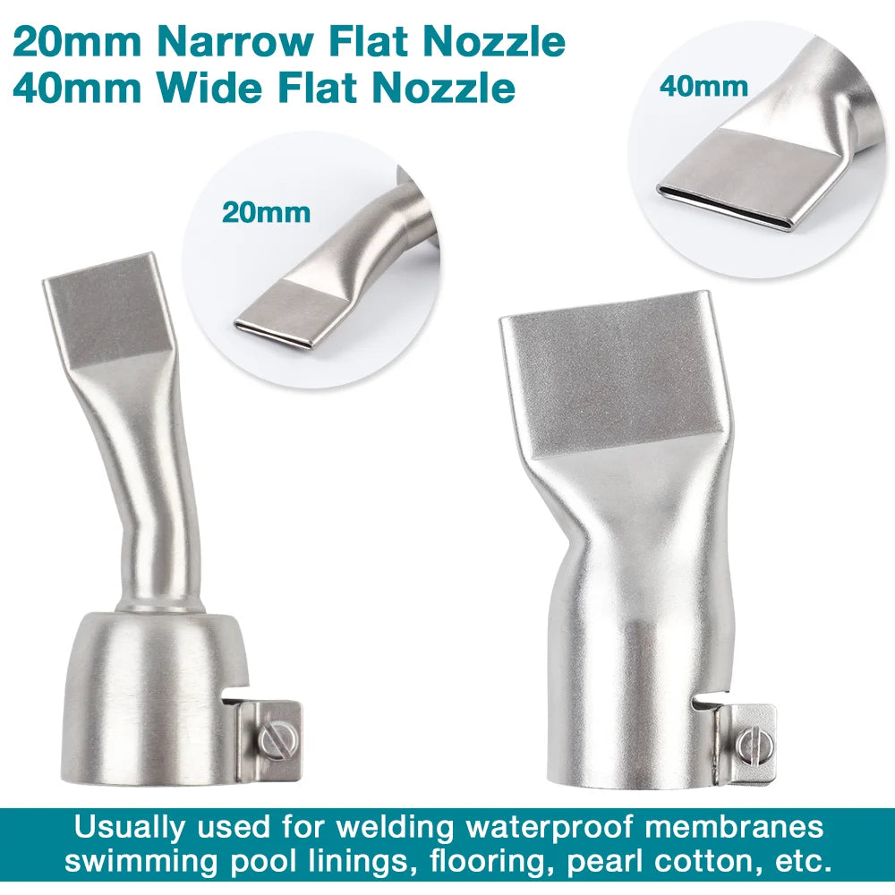 Flat Hot-Air Welding Nozzle Sets for 32 mm Guns