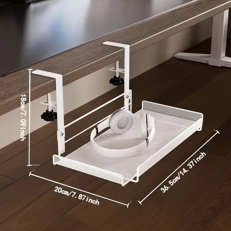 No-Drill Under-Desk Cable Tray, Size Options