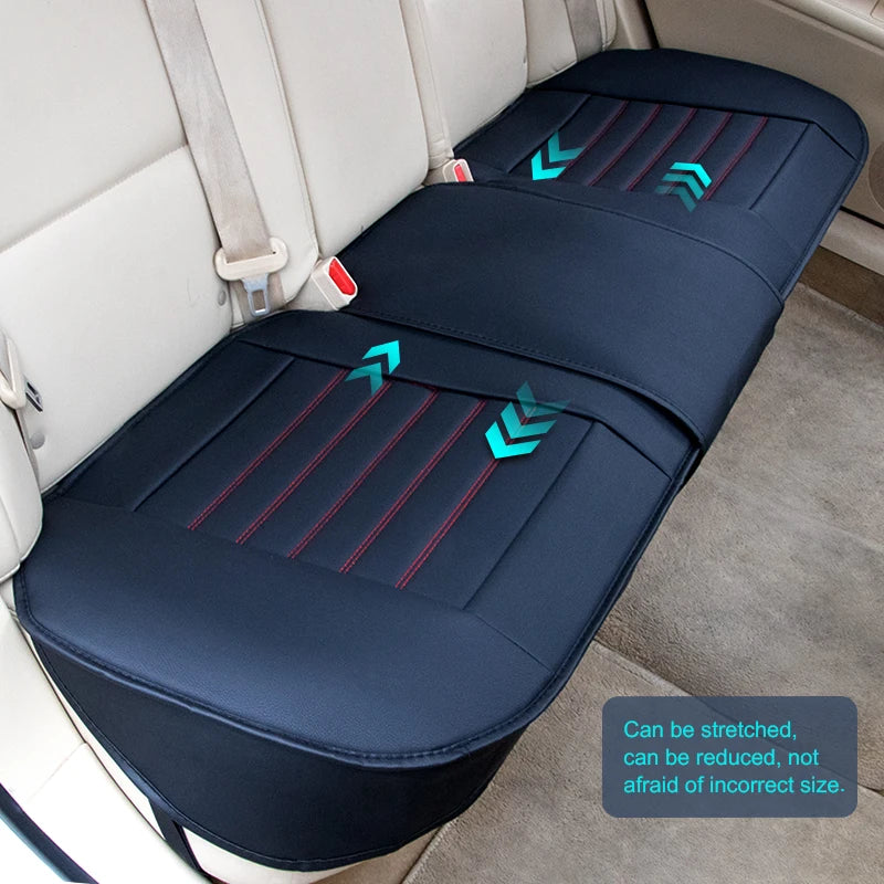 SEAMETAL 1Pc Beige Car Seat Cover Thicken Vehicle Seat Cushion Luxury Full-Wrapped Chair Protector Universal for Most Car Models