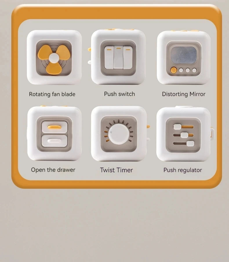 Montessori Magic Cube Šesťstranná aktivity krabica pre skoré učenie