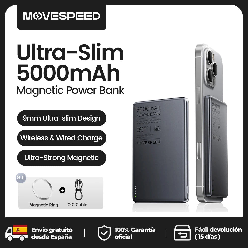 MOVESPEED S05 Slim Magnetic Power Bank 5000mAh