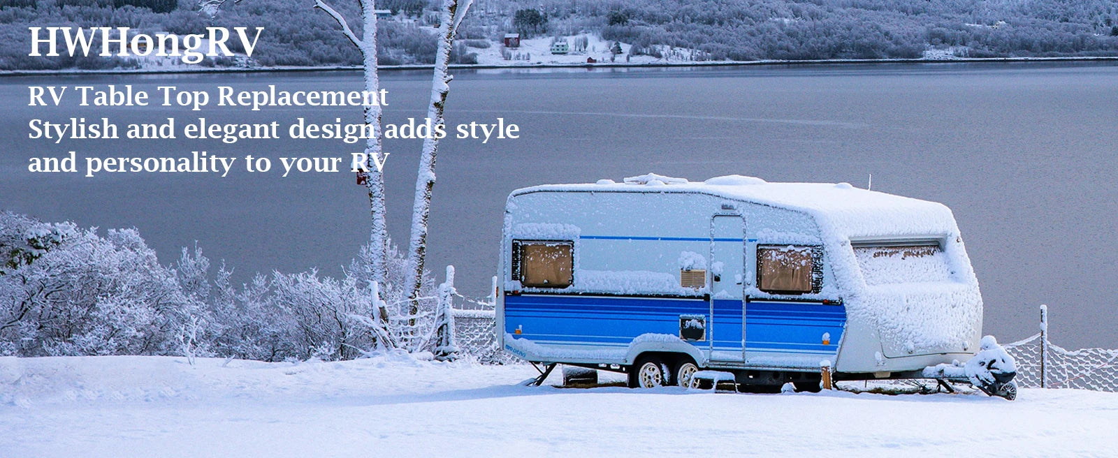 RV Camping Table Set with Cup Holders and Adjustable Legs