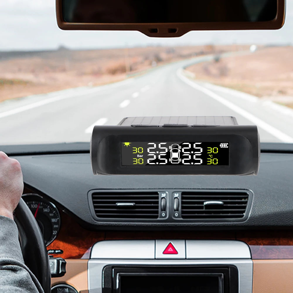 Solar TPMS Tire Pressure Monitoring System with External Sensors