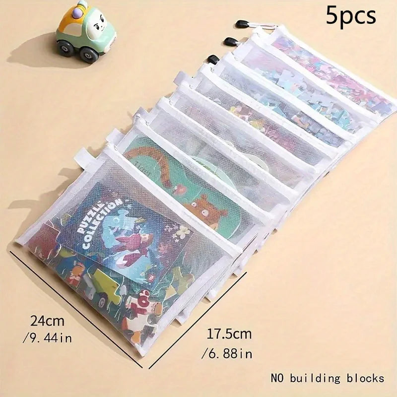 Su Geçirmez File Fermuarlı Çanta Seti (5 adet)