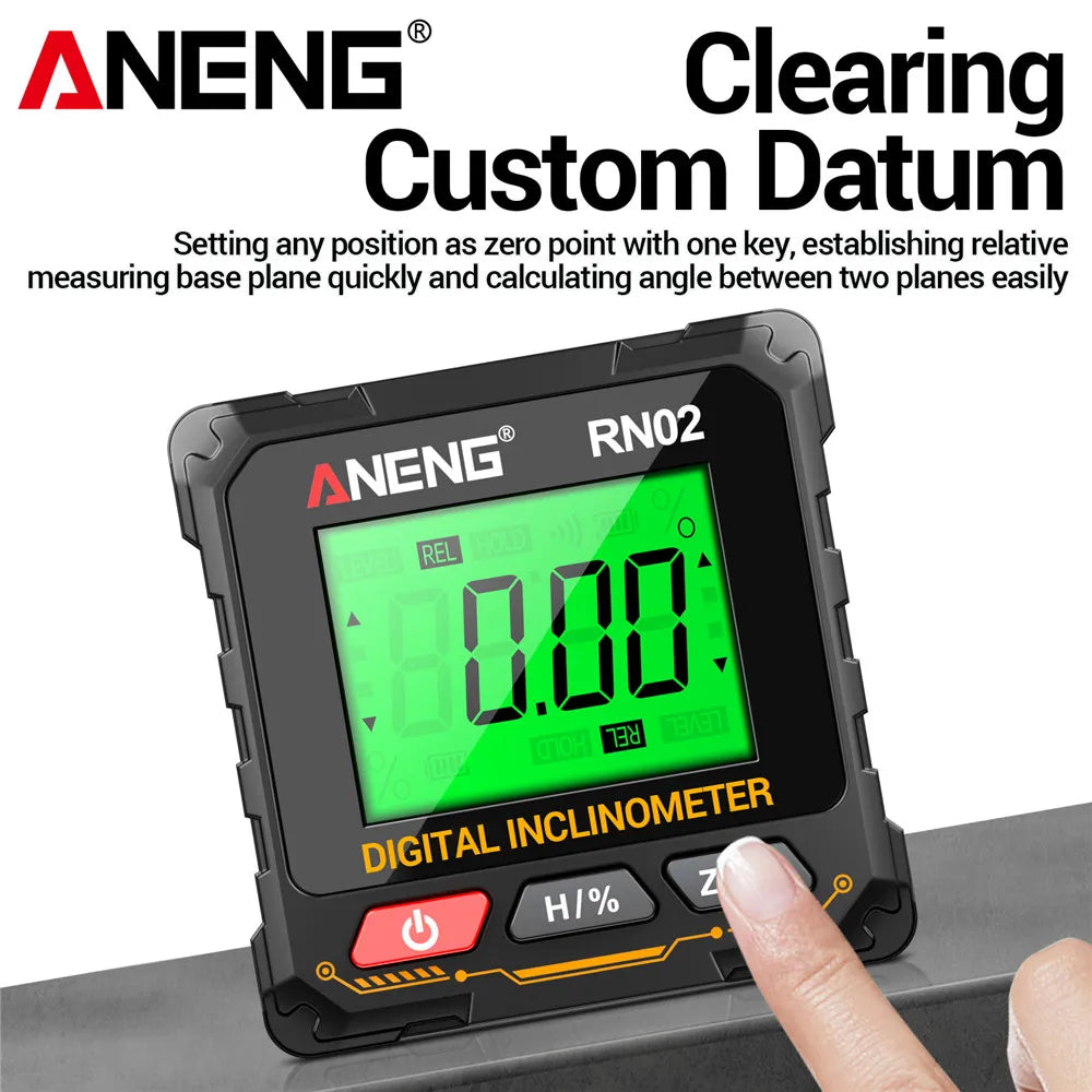 Digital Angle Gauge 0.05° Accuracy 360° Magnetic Inclinometer