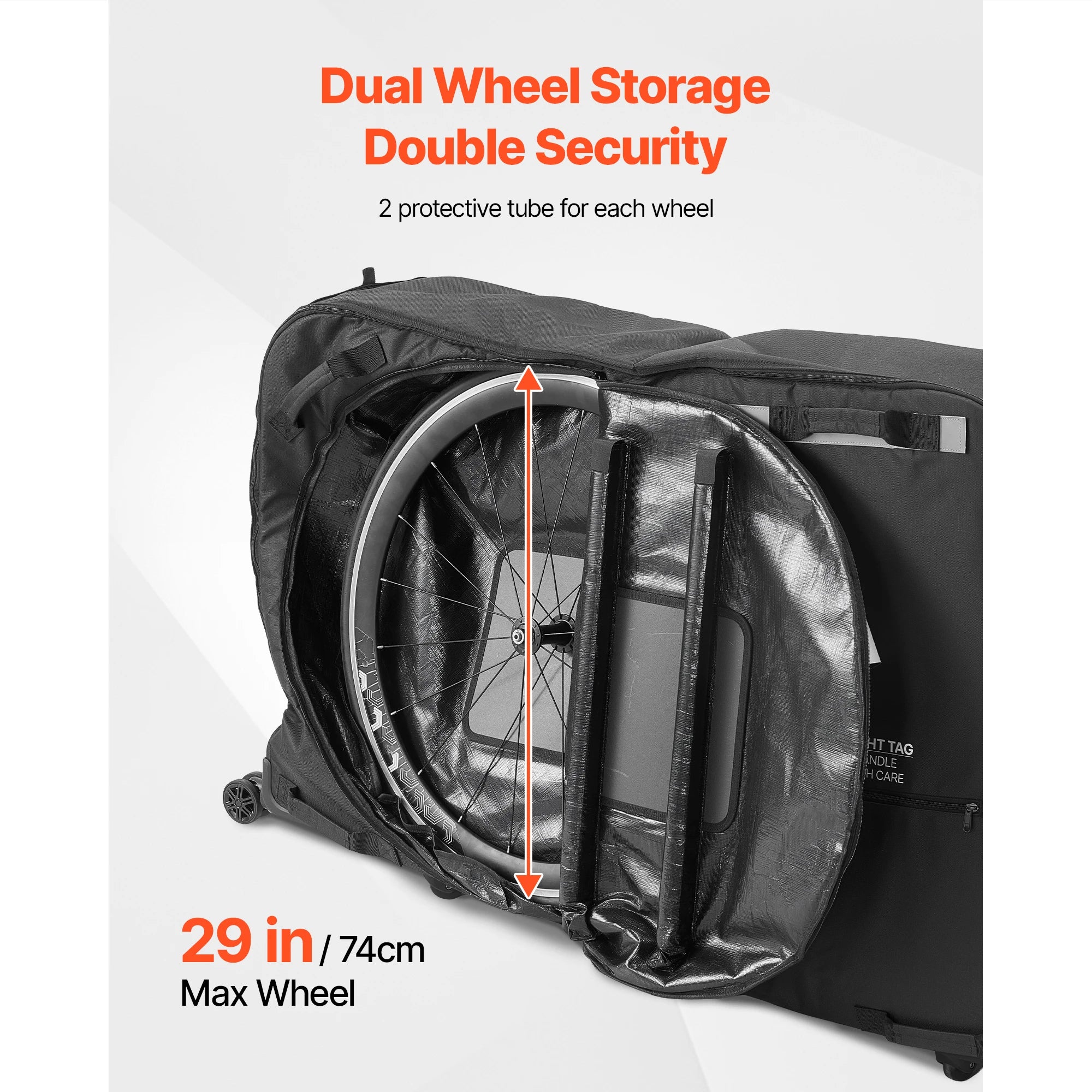 SucceBuy Bike Travel Bag Transport Universal Bicycle Storage Case Bag with Fork Mount Stabilisation fit Max. Wheelbase 51in