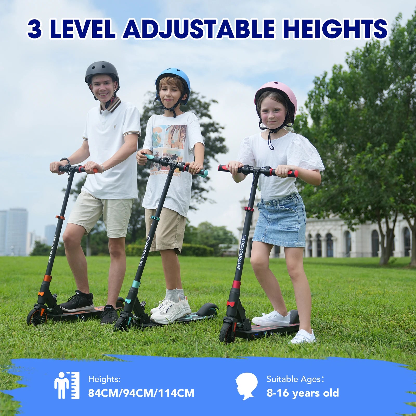 Dětská elektrická koloběžka RCB R15 s nastavitelnou výškou