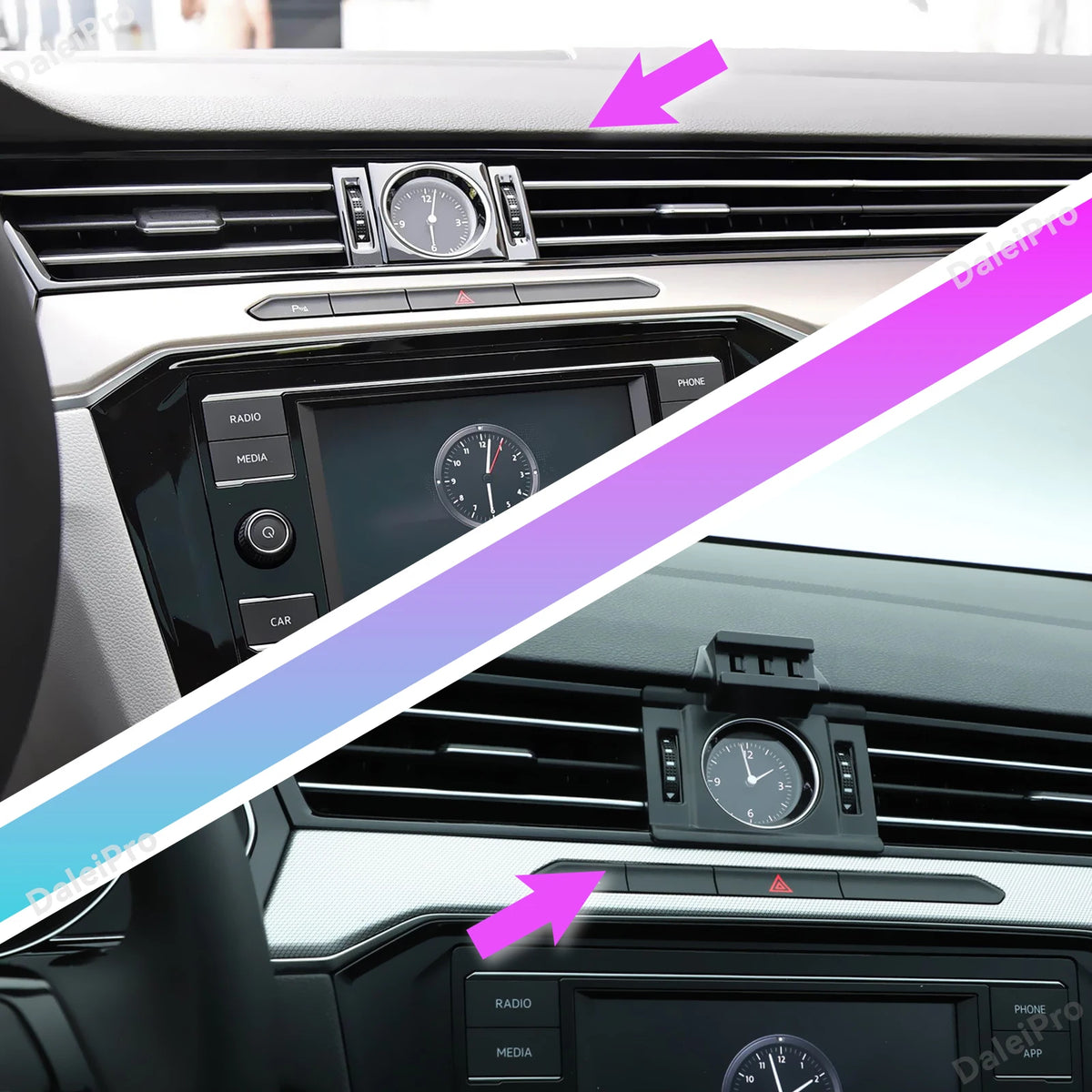 LHD RHD for VW Passat B8 2017 2018 2019 2020 2021 2022 2023 Car Phone Holder, Vehicle-Specific Replaceable Dashboard Phone Base