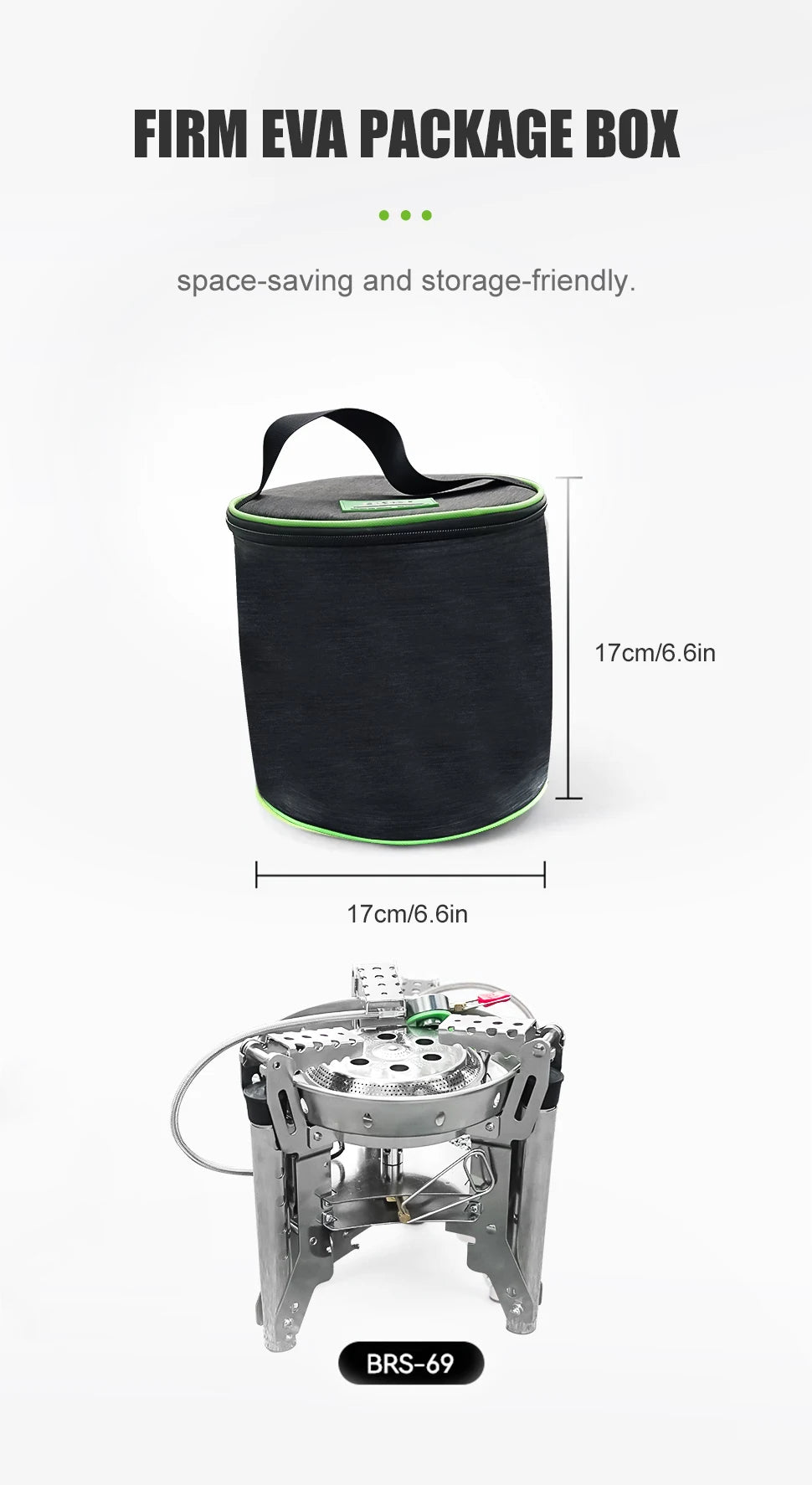 BRS-69 Outdoor Gas Stove 4360W Foldable Adjustable Camping Burner