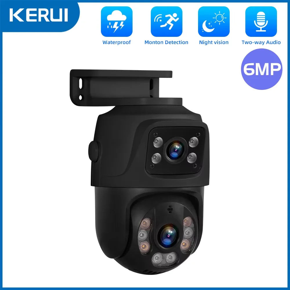 Outdoor 6MP PTZ PoE IP Camera with Human Detection