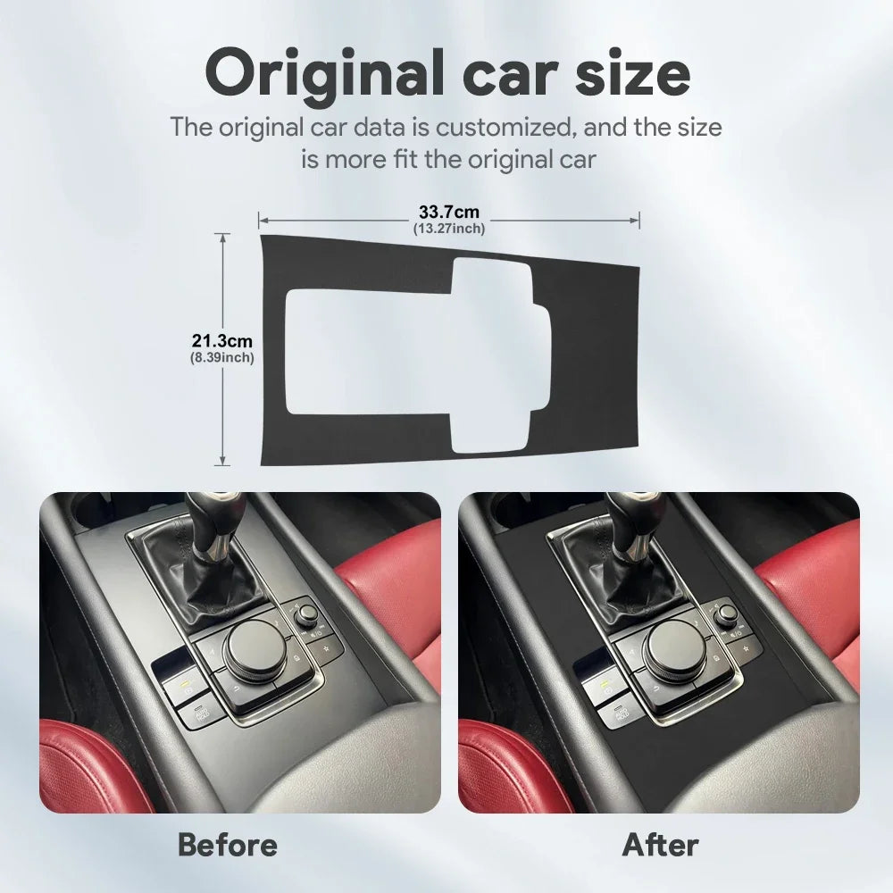 Suede Gear Shift Panel Sticker for Mazda 3 Axela 2019-2025