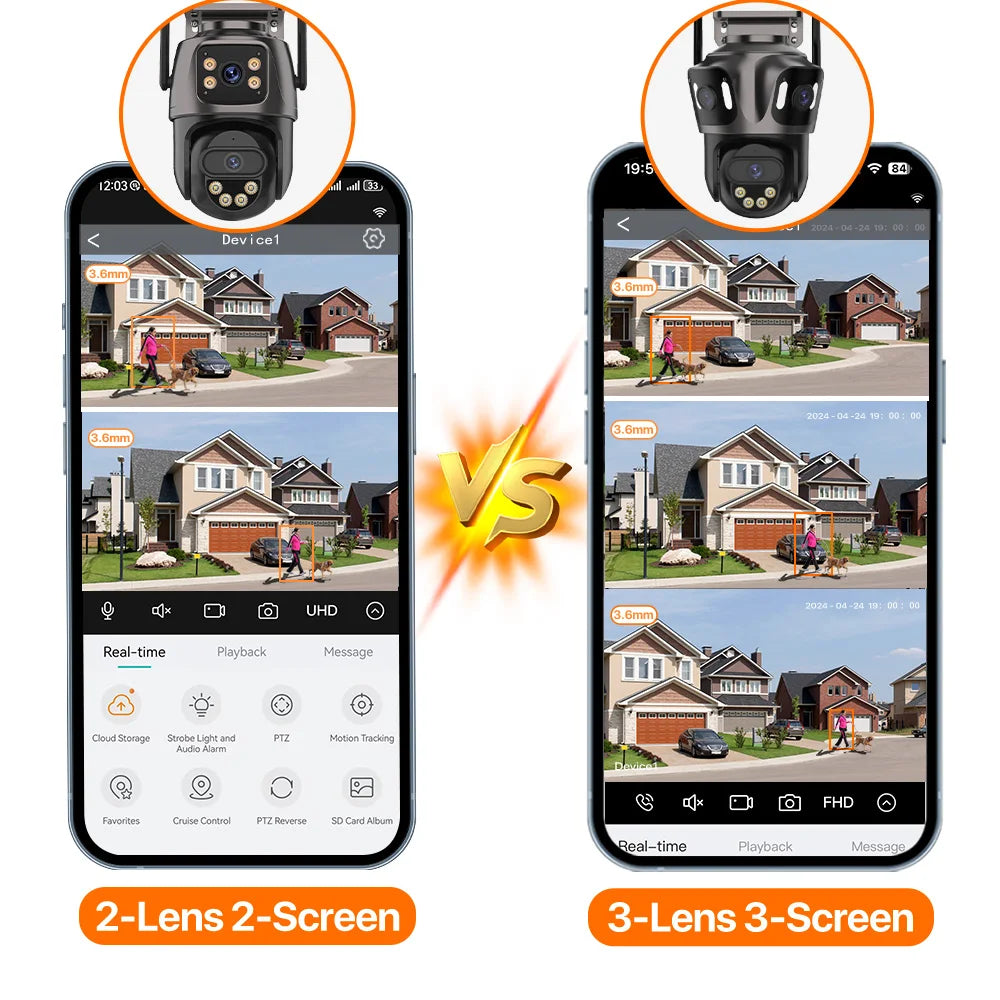 Outdoor WiFi PTZ Camera with Auto Tracking and Color Night Vision