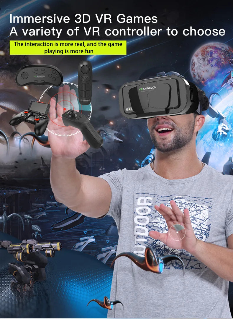 VR brýle 3D virtuální realita, headset, helma, čočky, brýle, chytré pro smartphony, mobilní hry, sada Viar Viewer