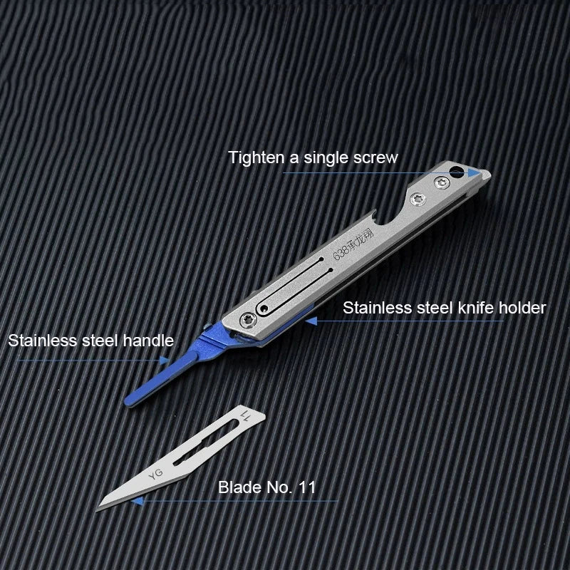 Stainless Steel Fast‑Open Scalpel Mini Bottle Opener Knife