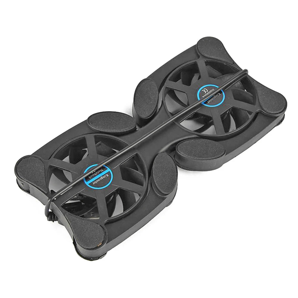 Foldable USB Dual-Fan Laptop Cooler