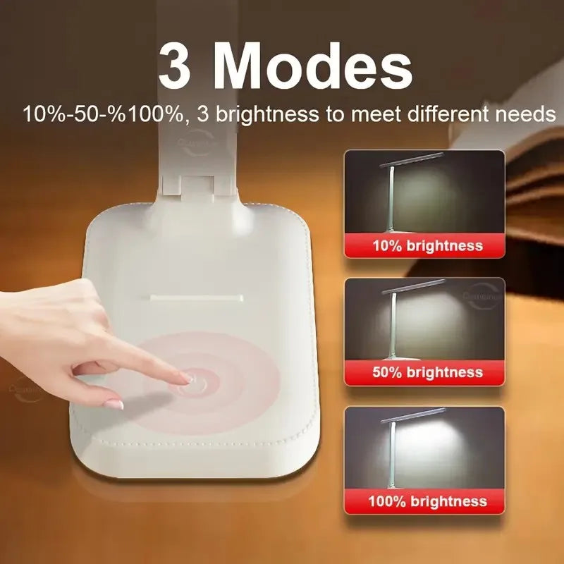 Lampe de bureau tactile pliable USB