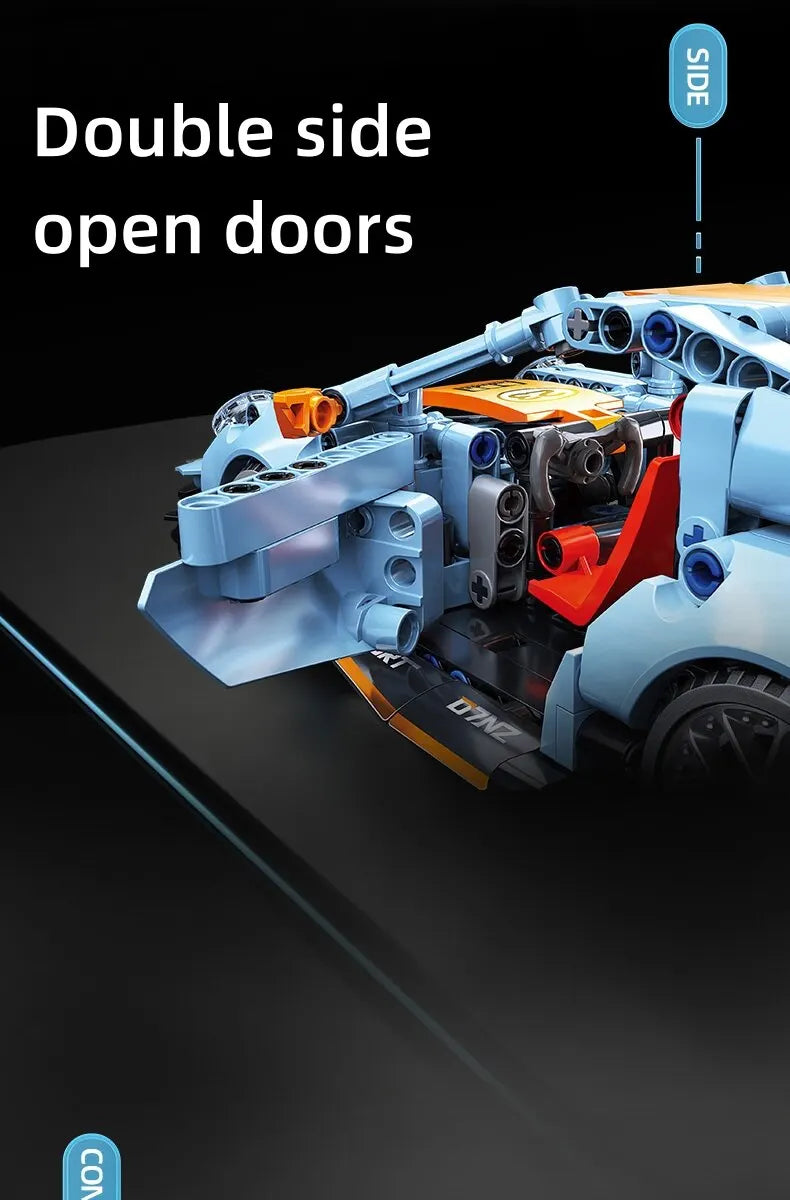 Építőkockák Város Sebesség Autó Ünnepi Ajándékozás Versenyjármű Kockák Szuper Versenyzők Téglák Játékok Gyerek Fiú Születésnap Gyerek Ajándék