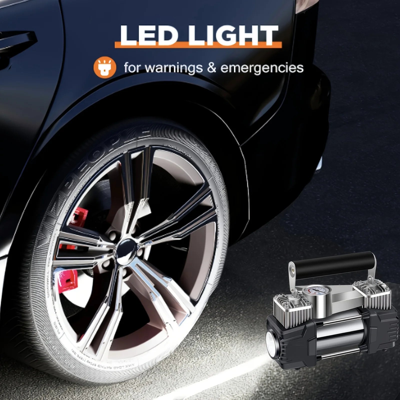 Startér s kompresorem na pneumatiky 150PSI automobilová vzduchová pumpa