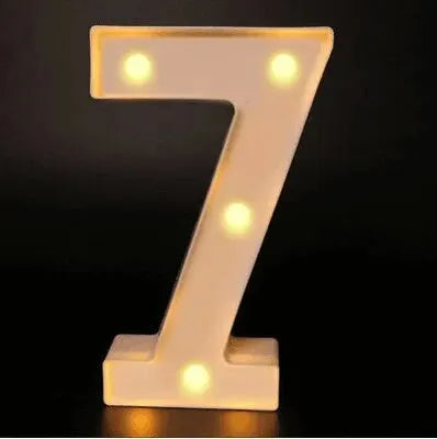 Luce decorativa a lettere e numeri a LED con batteria