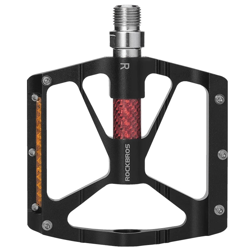 Aluminum Alloy Bike Pedals with Non-Slip Grip & Reflective Safety