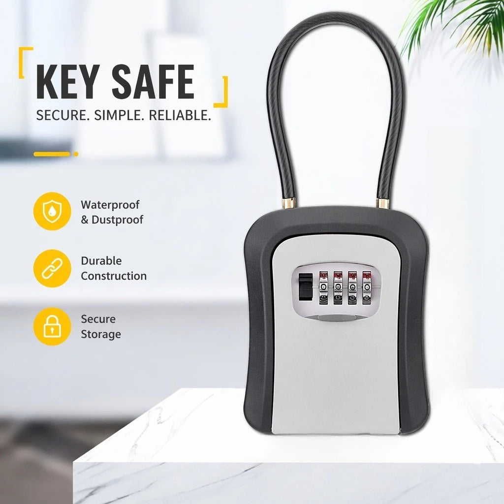 Four-Digit Key Lock Box with Removable Hanger