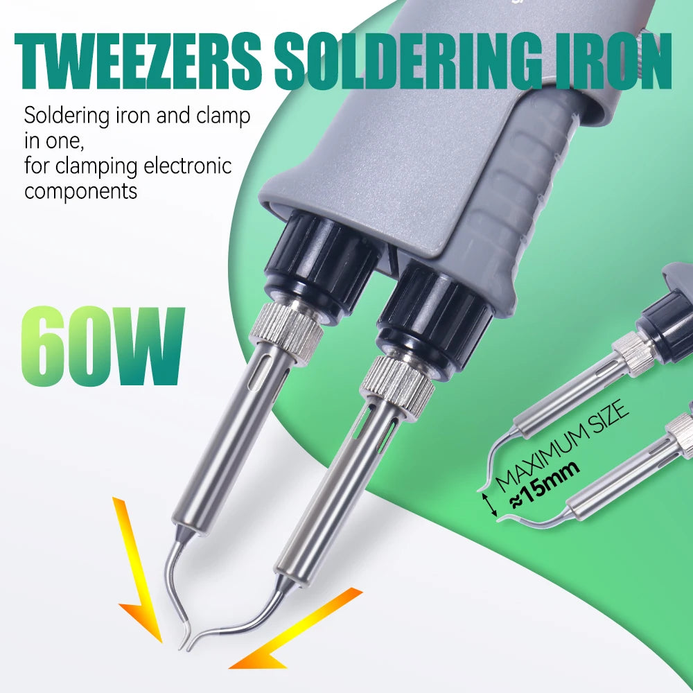 938D Heated Tweezer Soldering Station - Plug Options