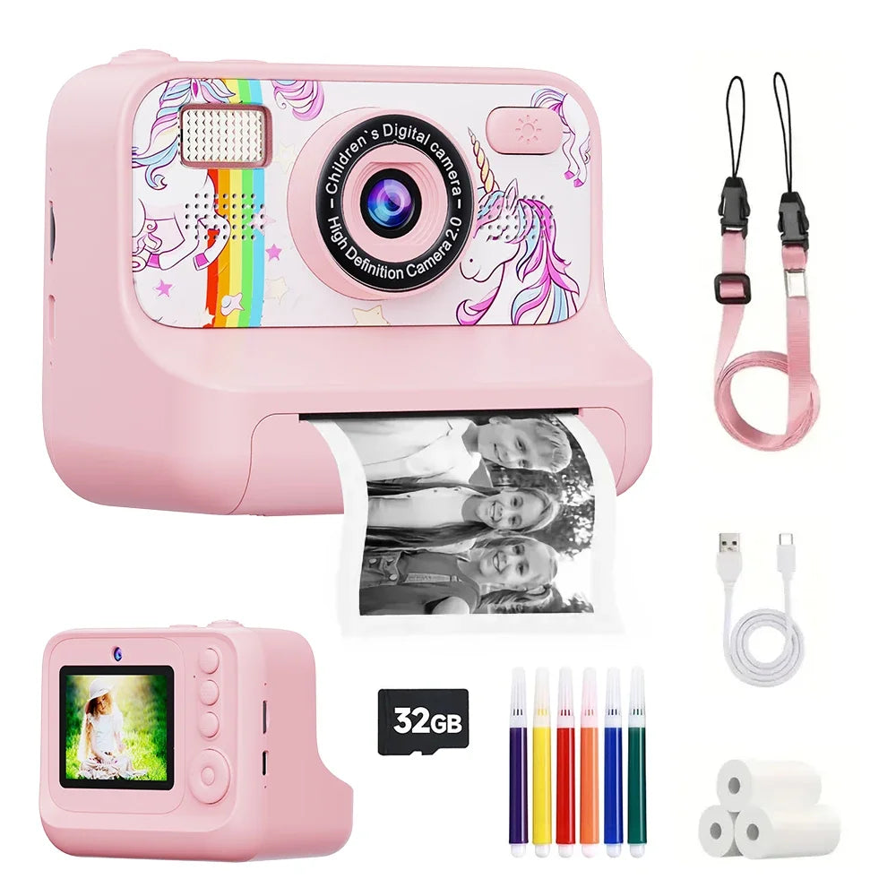 Kids Thermal Instant-Print Camera - Colour Options