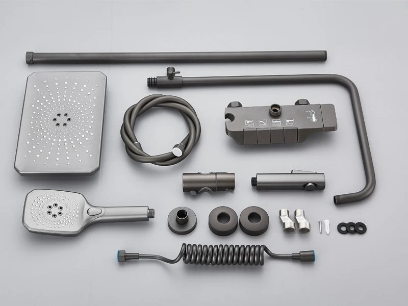 Rainfall Bathroom Shower System Set with Digital Display