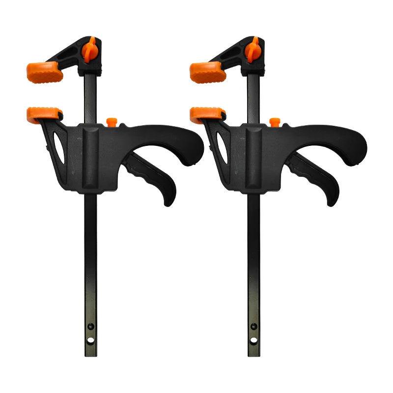 Two 4-Inch F-Clamps for Woodworking and Board Assembly