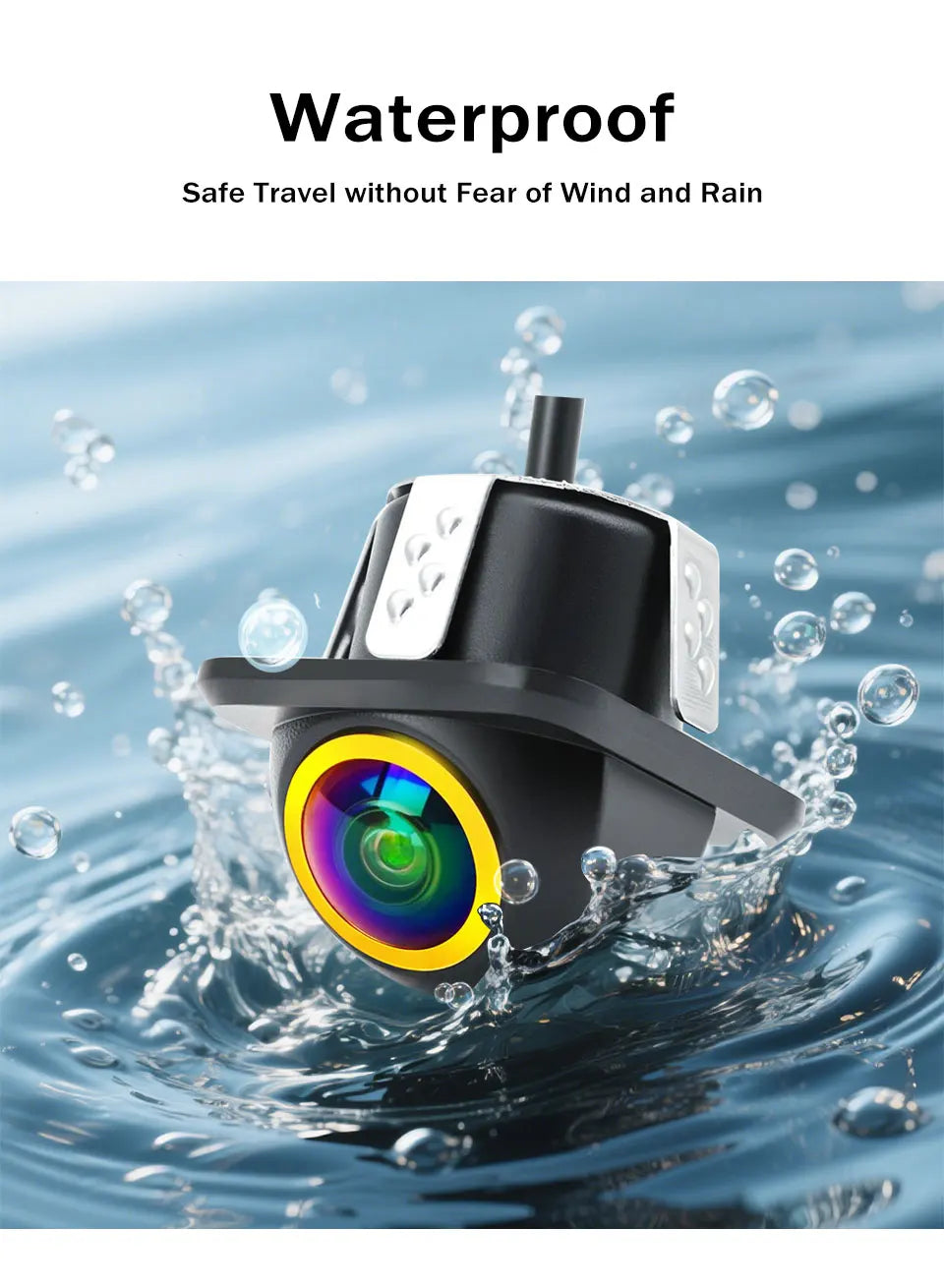 1080P AHD Rear View Camera with Dynamic Guidelines & 175° View