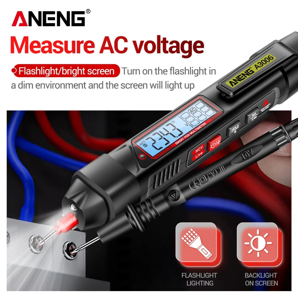 ANENG A3006 stiftförmiges Digitalmultimeter, 4000 Counts
