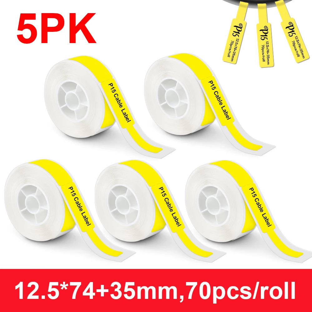 P15 Bluetooth Thermal Label Printer and Rolls