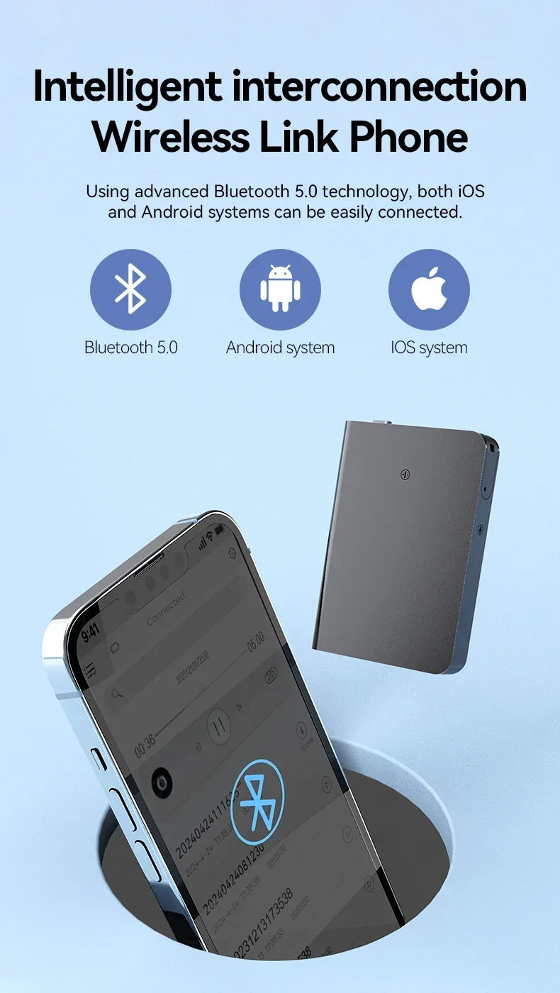 APP Mini Voice Recorder Activated Recording Micro Dictaphone Digital Audio Smart Recorder Noise Reduction Sound Recorder