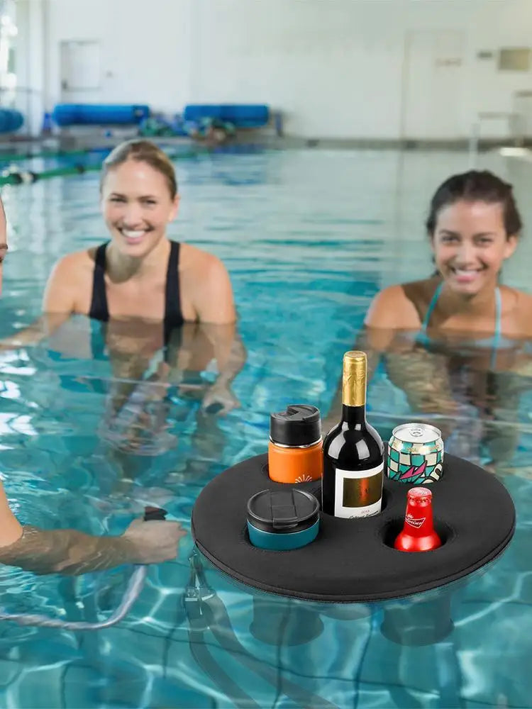 Floating Pool Drink Holder with Five Cup Openings