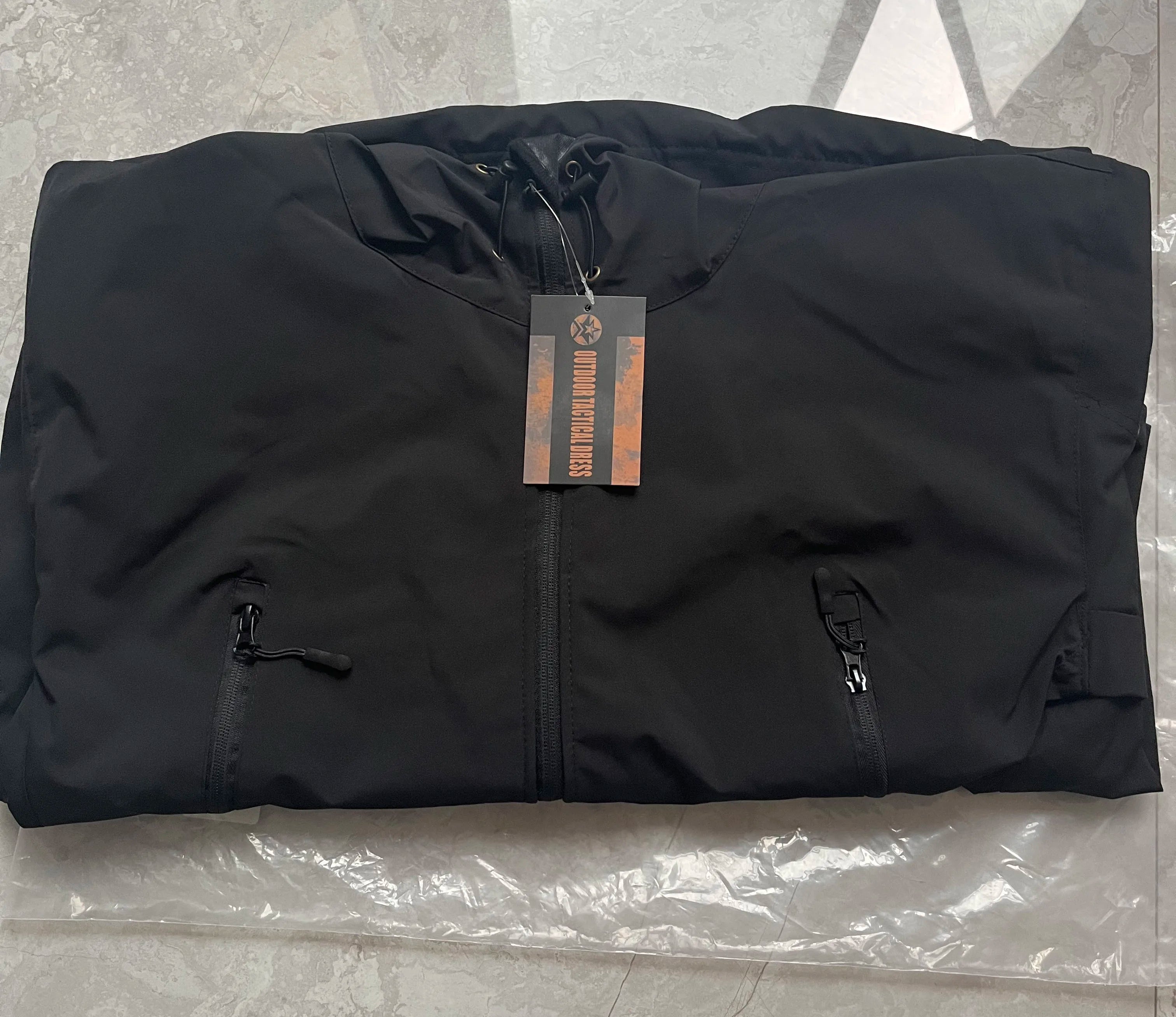 Men’s Tactical Waterproof Soft Shell Jacket with Hood – Windproof